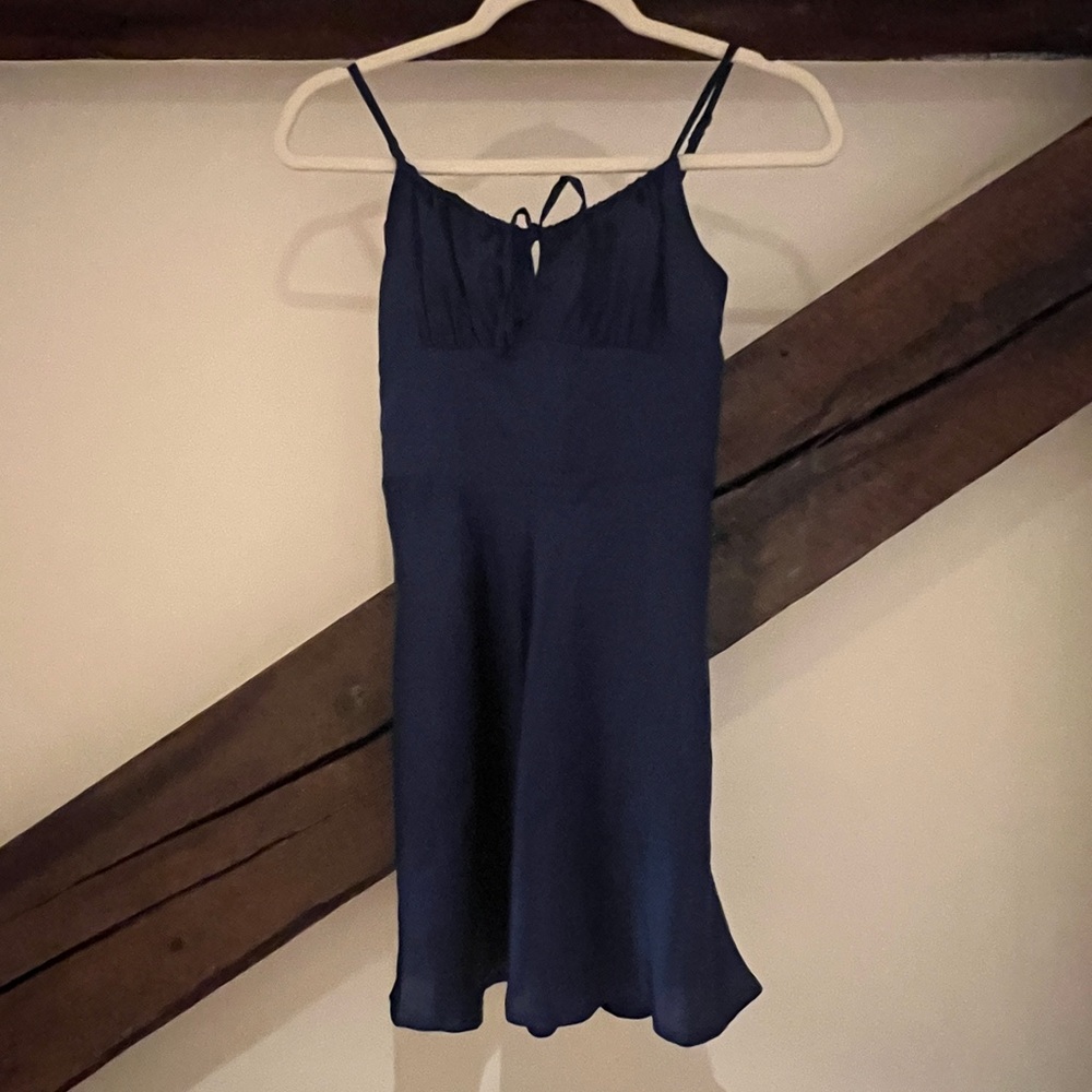 Hollister blue satin minidress XXS